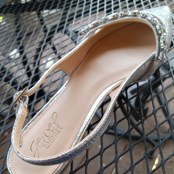 Badgley Mischka Silver flats 9 - Picture 6 of 6